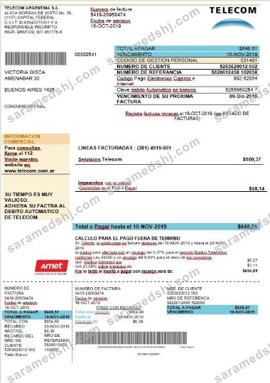 Argentina telecom bill